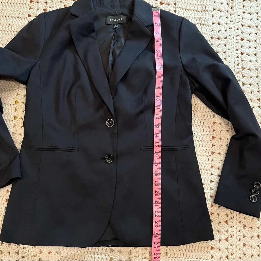 Talbots Black Wool Classic Blazer Size 4 New Condition - Picture 11 of 11
